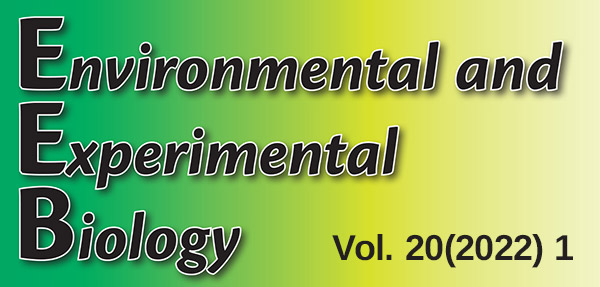 					View Vol. 20 No. 1 (2022): Environmental and Experimental Biology
				